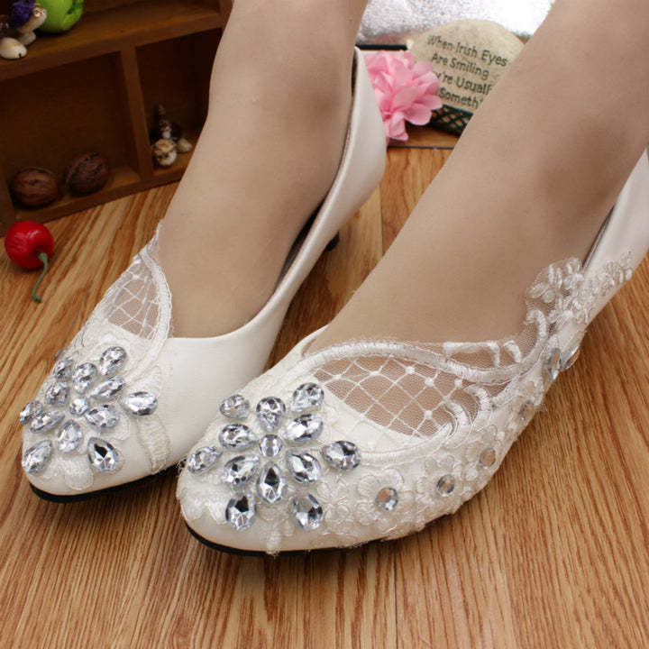 Wedding Dress White Wedding Shoes Girl