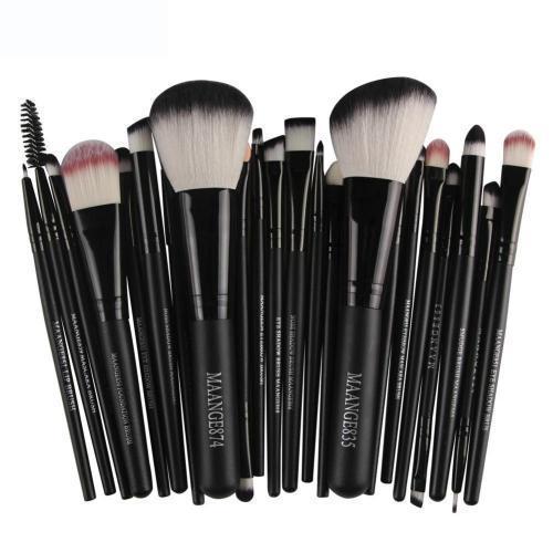 Radiant Beauty Mastery: 22 Piece Cosmetic Makeup Brush Set - Crafted with High-Quality Synthetic Fibers