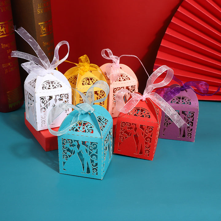 Creative Laser Hollow Wedding Candy Box Wedding Candy With Souvenir