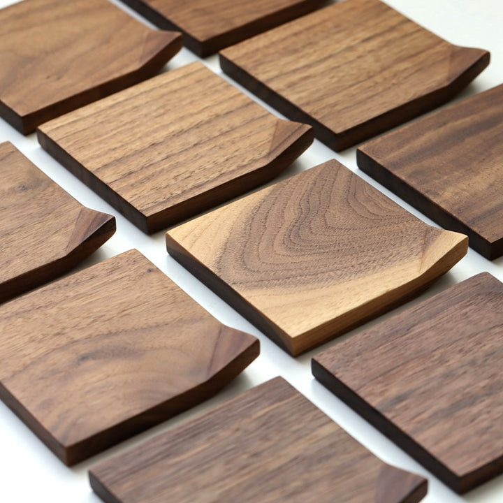 Black Walnut Corrugated Coasters Made Of Solid Wood And Ironed Wood