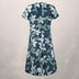Fashion Short Sleeve Round Neck Print Mid-Length Dress