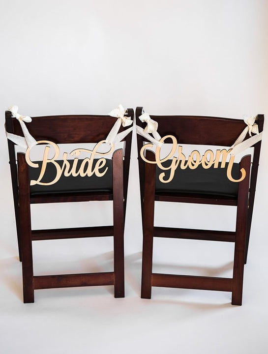 Wooden Wedding Supplies, Chair Back, Groom And Bride Decoration Logo, Wedding Photo Studio Decoration Props