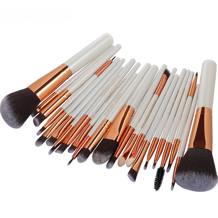 Radiant Beauty Mastery: 22 Piece Cosmetic Makeup Brush Set - Crafted with High-Quality Synthetic Fibers