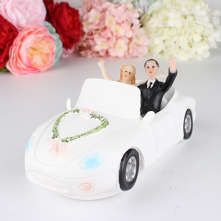 Romantic Wedding Cake Resin Doll Ornament