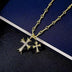 Double Cross Pendant Necklace