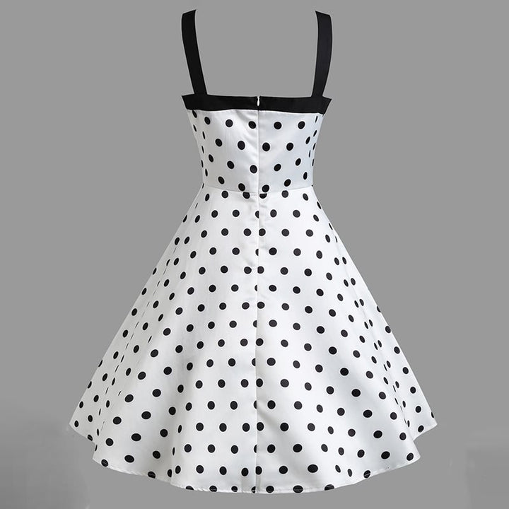 Polka dot print vintage dress