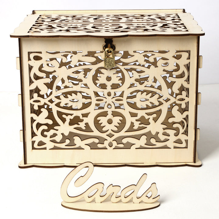 Wooden wedding card box