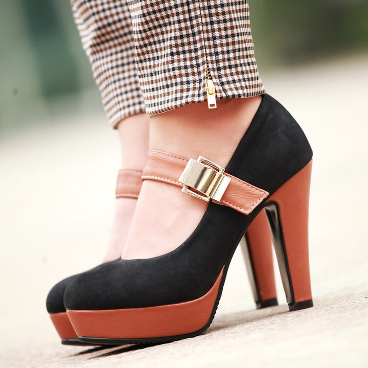 Waterproof Velcro High Heels