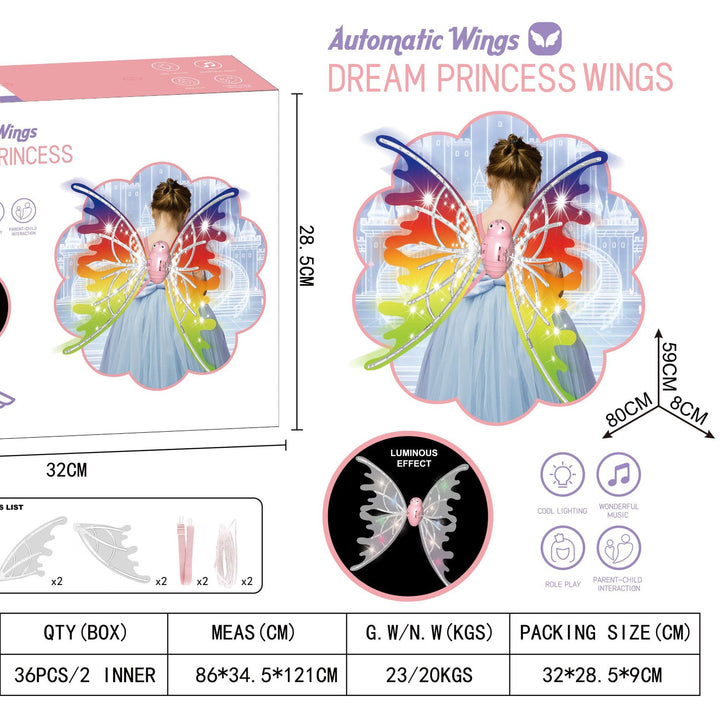 Fairy Wings LED back pack