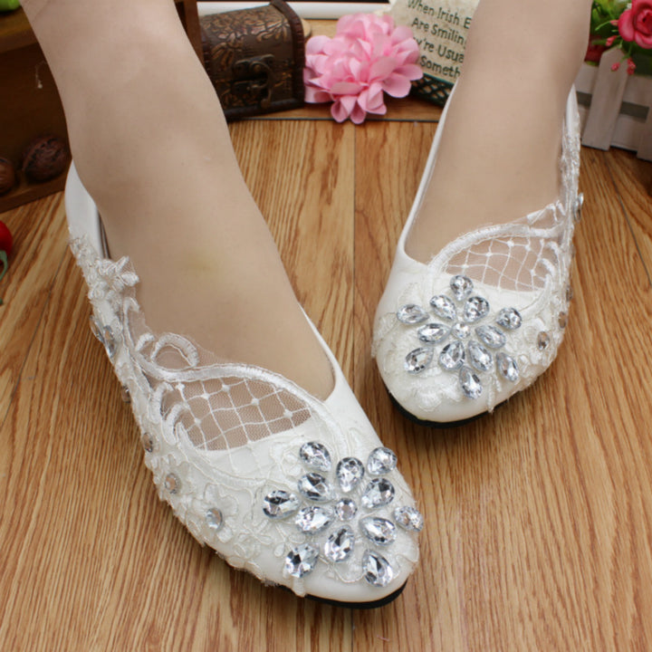 Wedding Dress White Wedding Shoes Girl