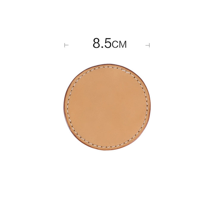 Vegetable tanned leather hand-made coasters