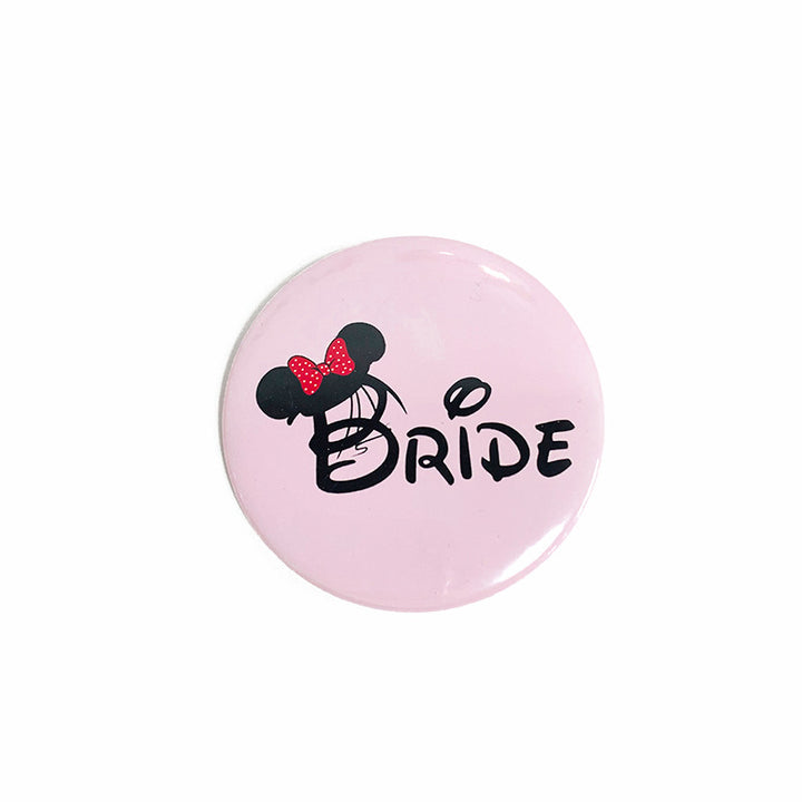 Cartoon Bachelorette Party Wedding Bridal Badge