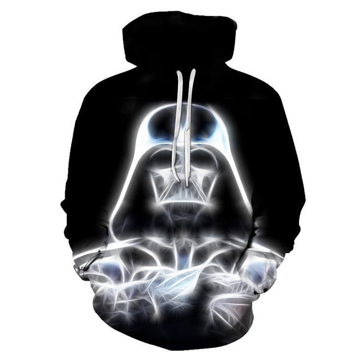 Black Warrior 3D Printed Hoodie Anime Hooded Sweater