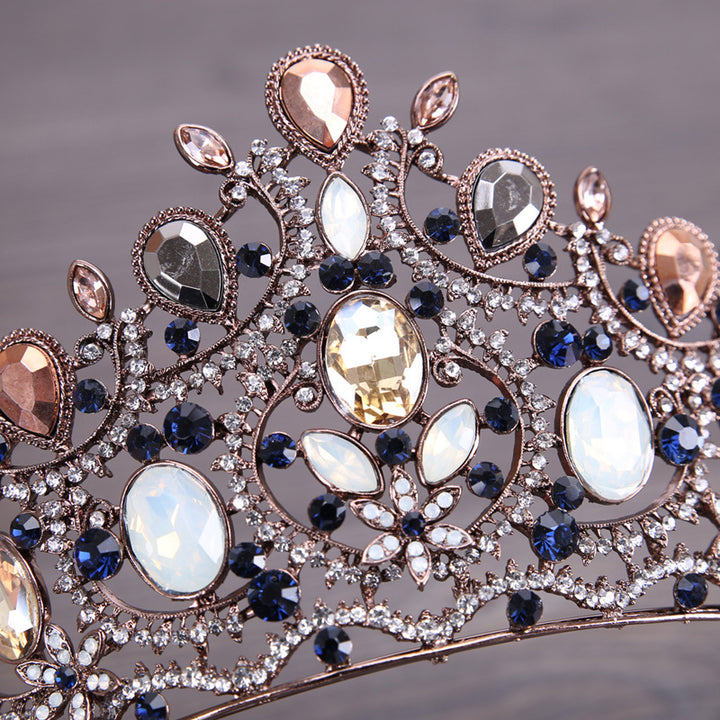 Vintage Elegant Sapphire And Diamond Bridal Crown Tiara