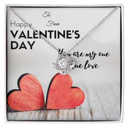 Unveil Love's Beauty: Gift Her the Stunning Love Knot Necklace adorned with Premium Cubic Zirconia Crystals! Hearts