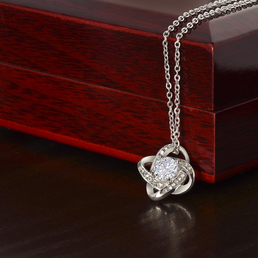 Unveil Love's Beauty: Gift Her the Stunning Love Knot Necklace adorned with Premium Cubic Zirconia Crystals! Beach