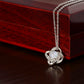 Unveil Love's Beauty: Gift Her the Stunning Love Knot Necklace adorned with Premium Cubic Zirconia Crystals! Hearts