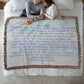 "Love You, Mum" Woven Heirloom Blanket – A Gift from the Heart ❤️