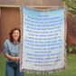"Love You, Mum" Woven Heirloom Blanket – A Gift from the Heart ❤️