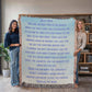"Love You, Mum" Woven Heirloom Blanket – A Gift from the Heart ❤️