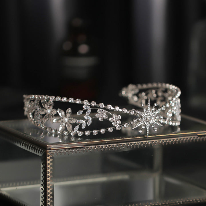Bridal Crown Headdress Rhinestone Zircon Headband Light Luxury Wedding Wedding Accessories