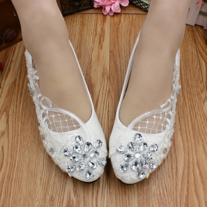 Wedding Dress White Wedding Shoes Girl