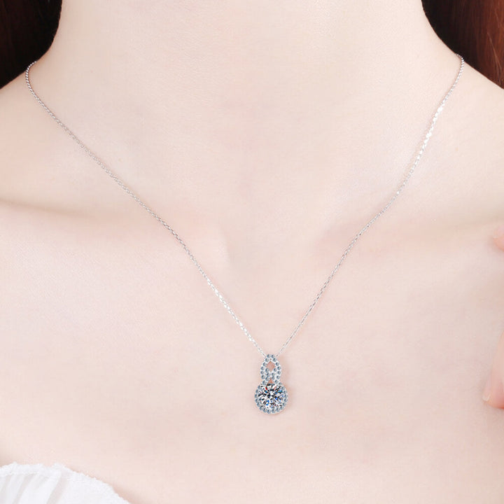 1 Carat Moissanite Pendant Necklace