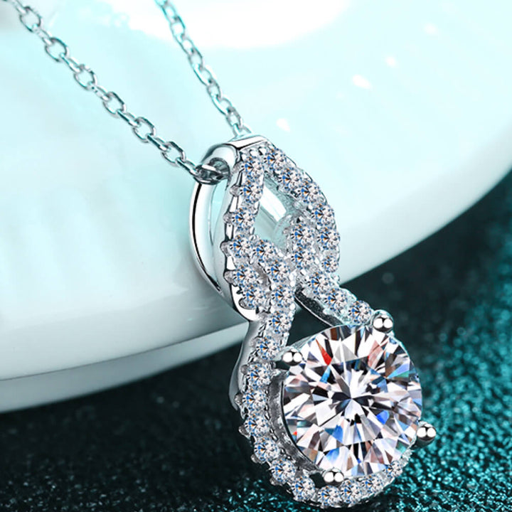 1 Carat Moissanite Pendant Necklace